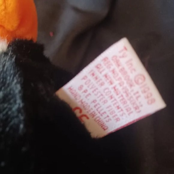 Ty Large Plush Beanie Buddy tylon Waddle the Penguin rare vintage 1998 - Picture 8 of 9